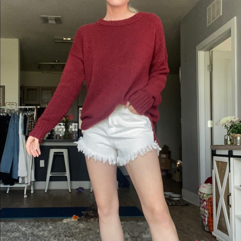 Maroon cashmere sweater